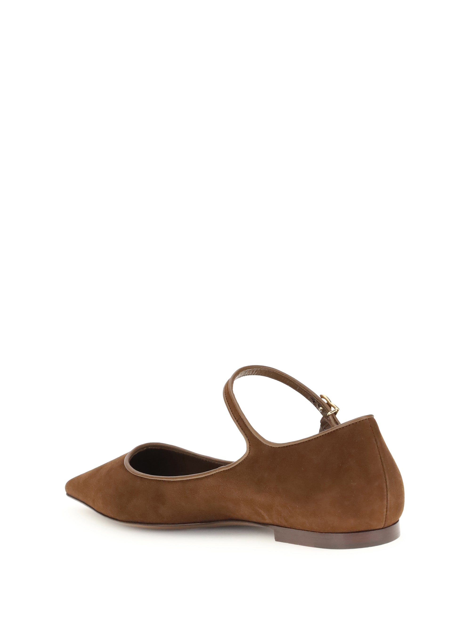 DOLCE &amp; GABBANA 36 suede and nappa leather ballerinas