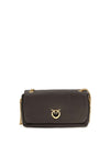 love birds click soft horizontal leather shoulder bag