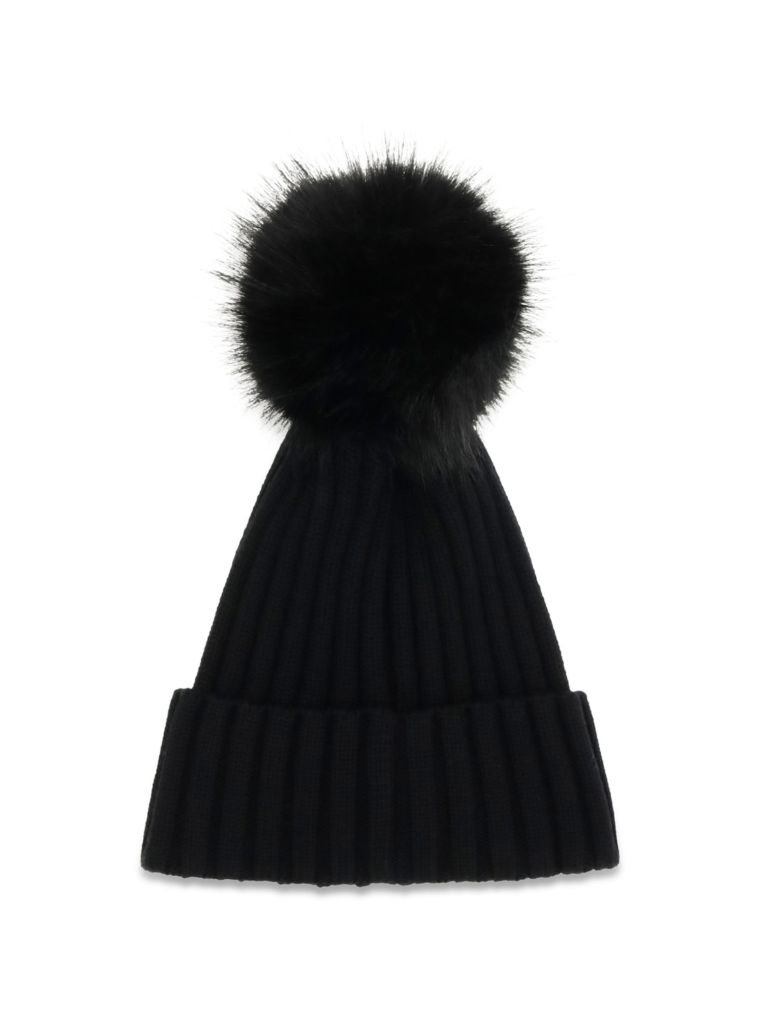 MONCLER OS wool hat with pon pon