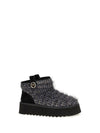 tweed and lurex ankle boots