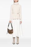 illustration peplum wool sweater