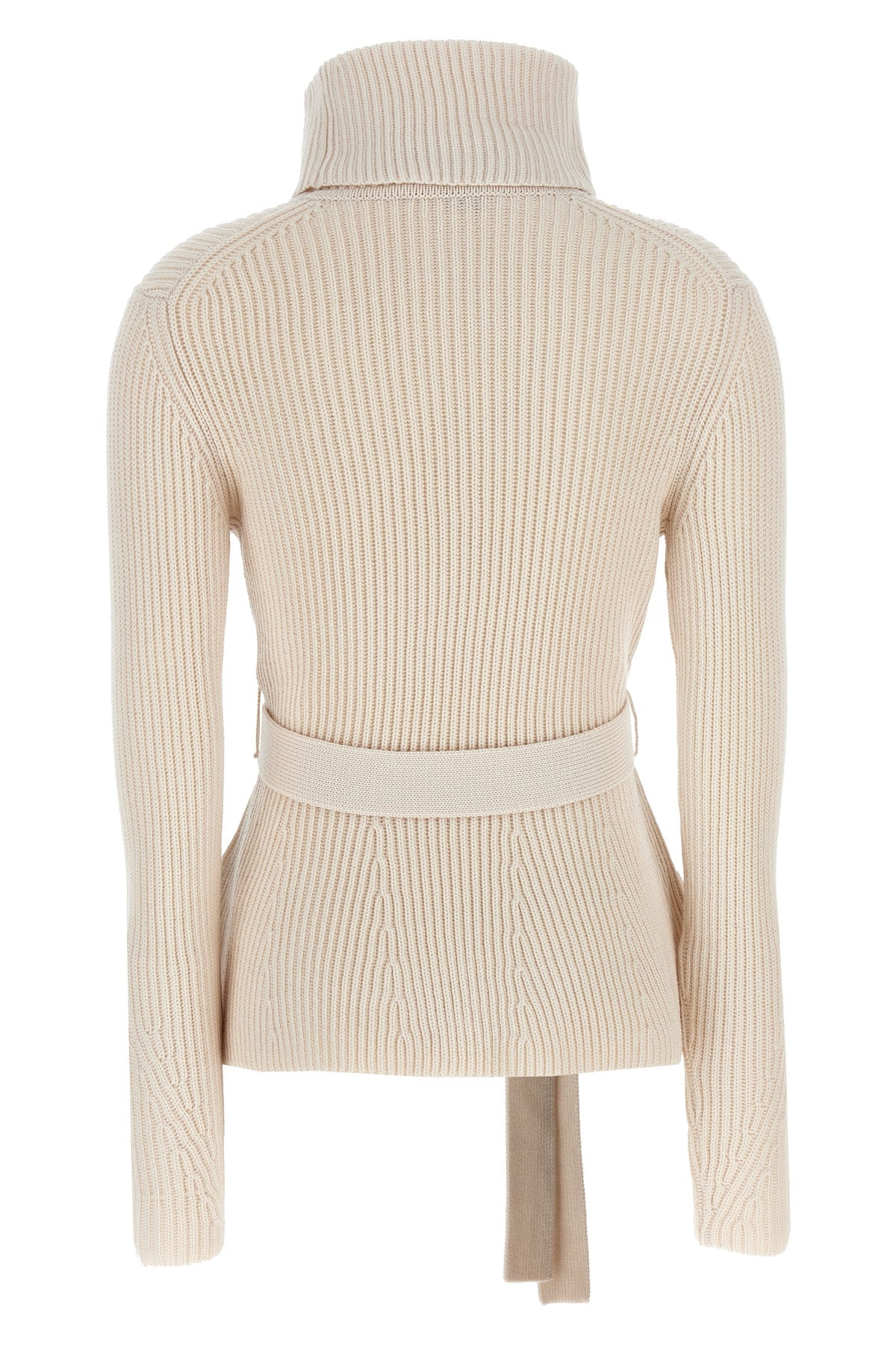 illustration peplum wool sweater