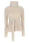 illustration peplum wool sweater