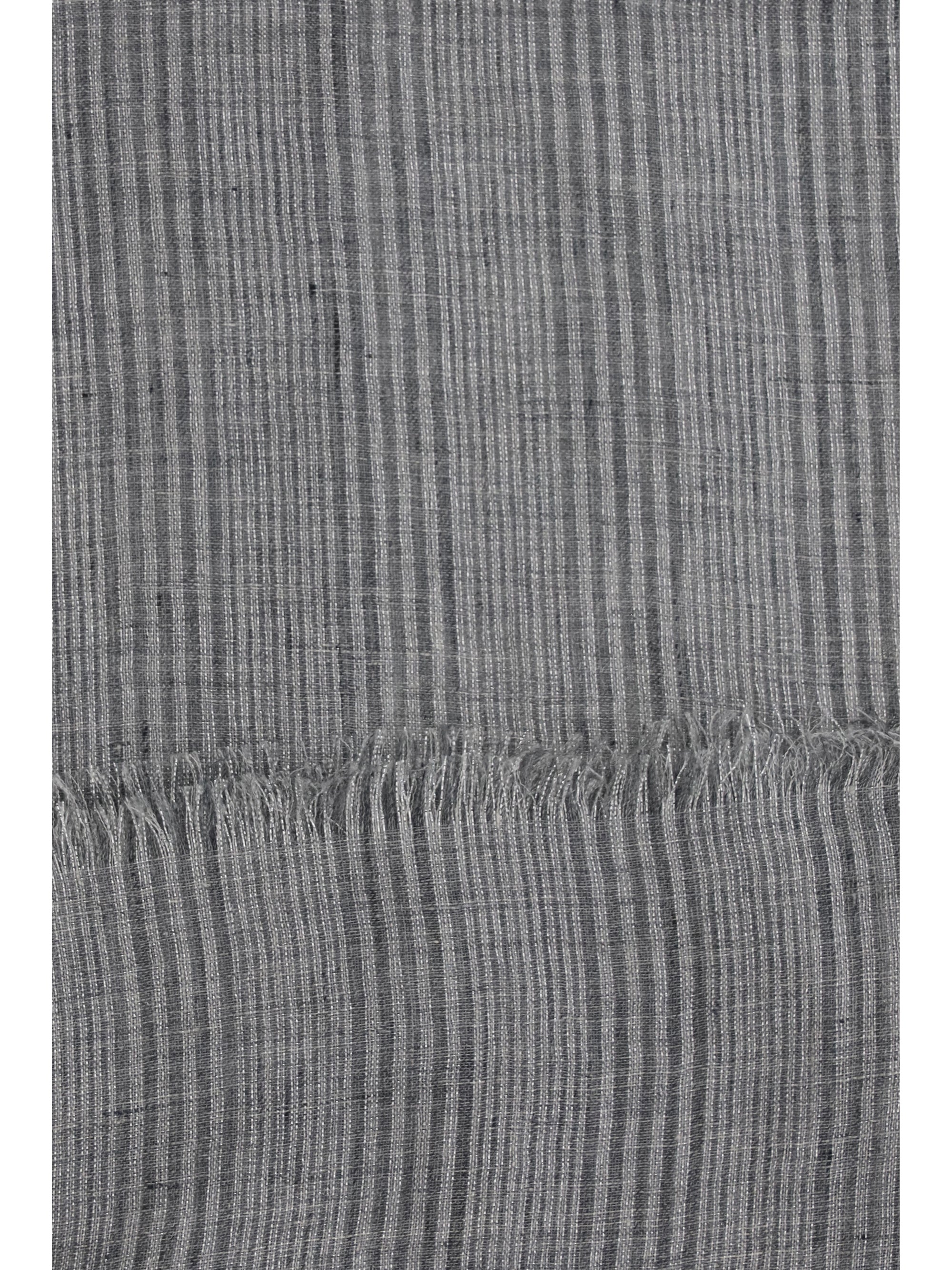 linen scarf with lurex details