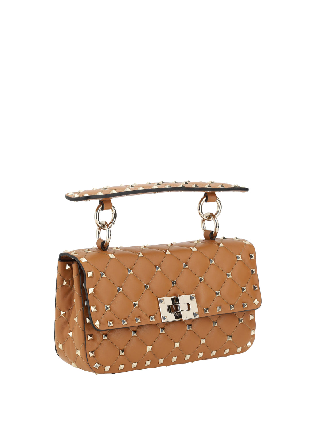 rockstud spike small leather handbag