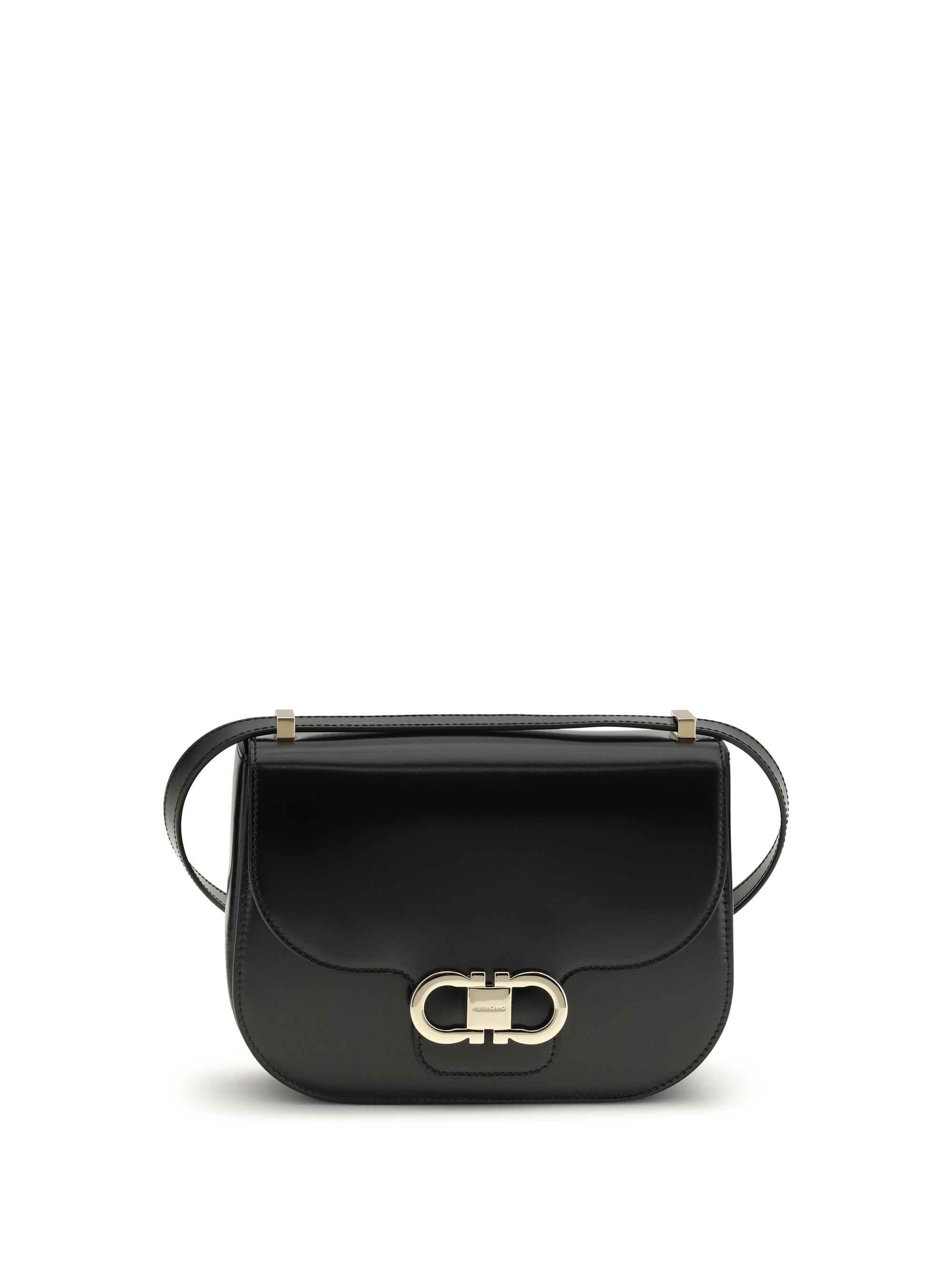 north-south double gancini shoulder bag