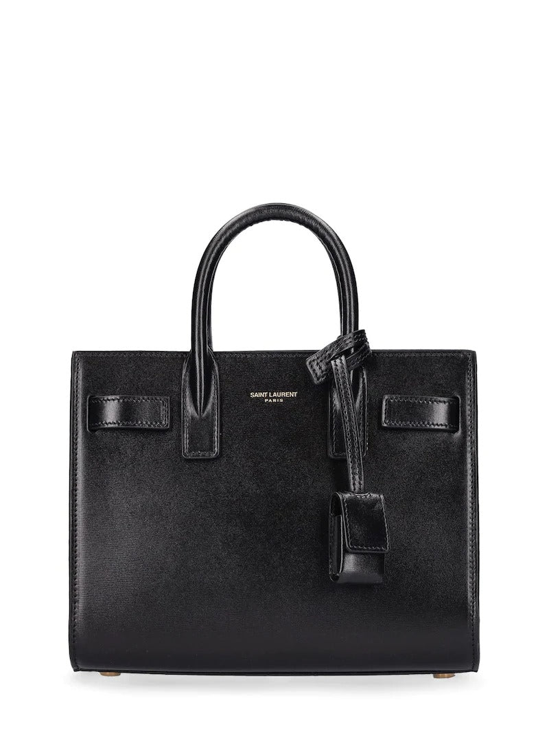 SAINT LAURENT Sac De Jour Nano Black Leather Tote