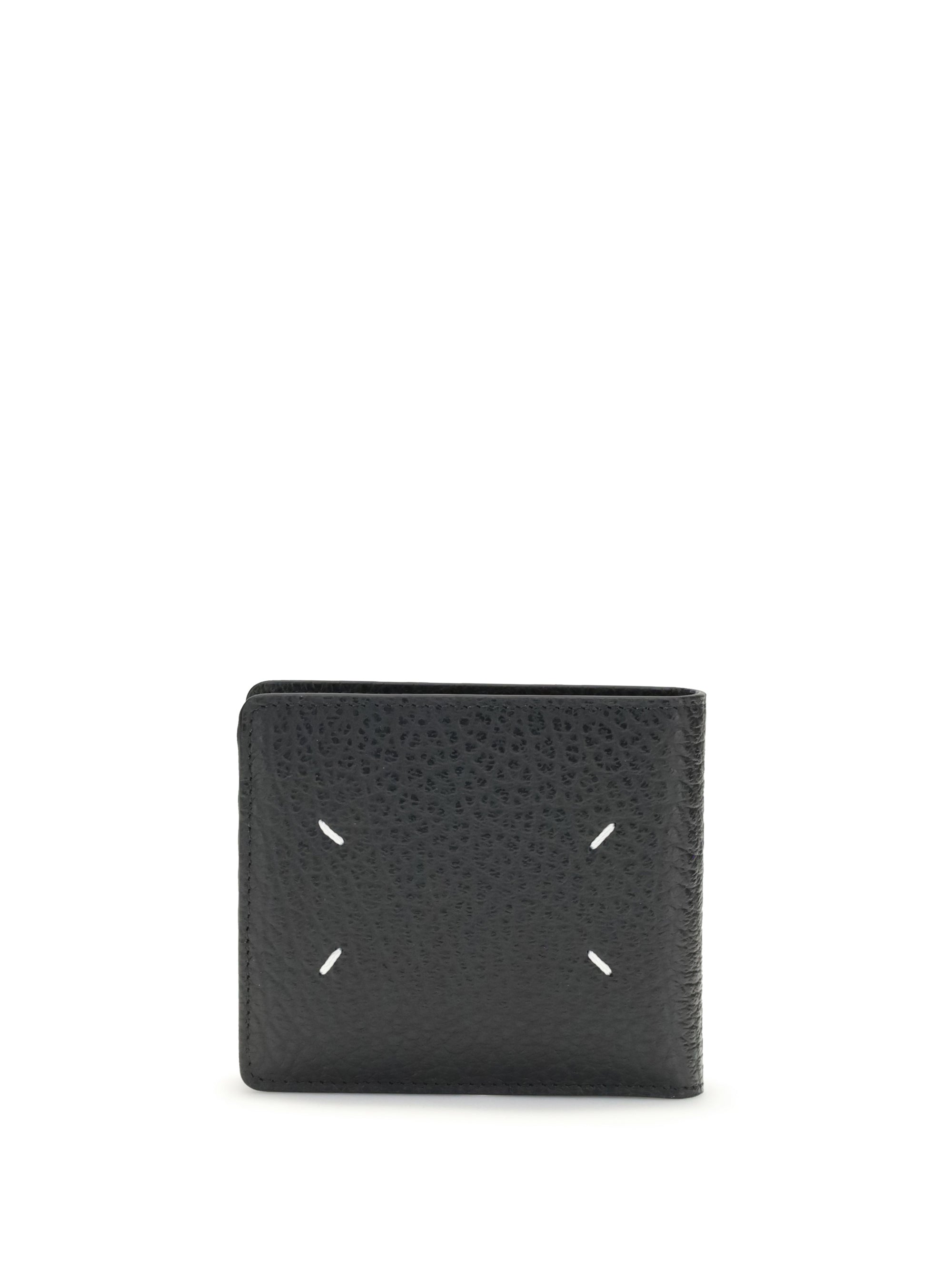 wallet with iconic contrast stitched