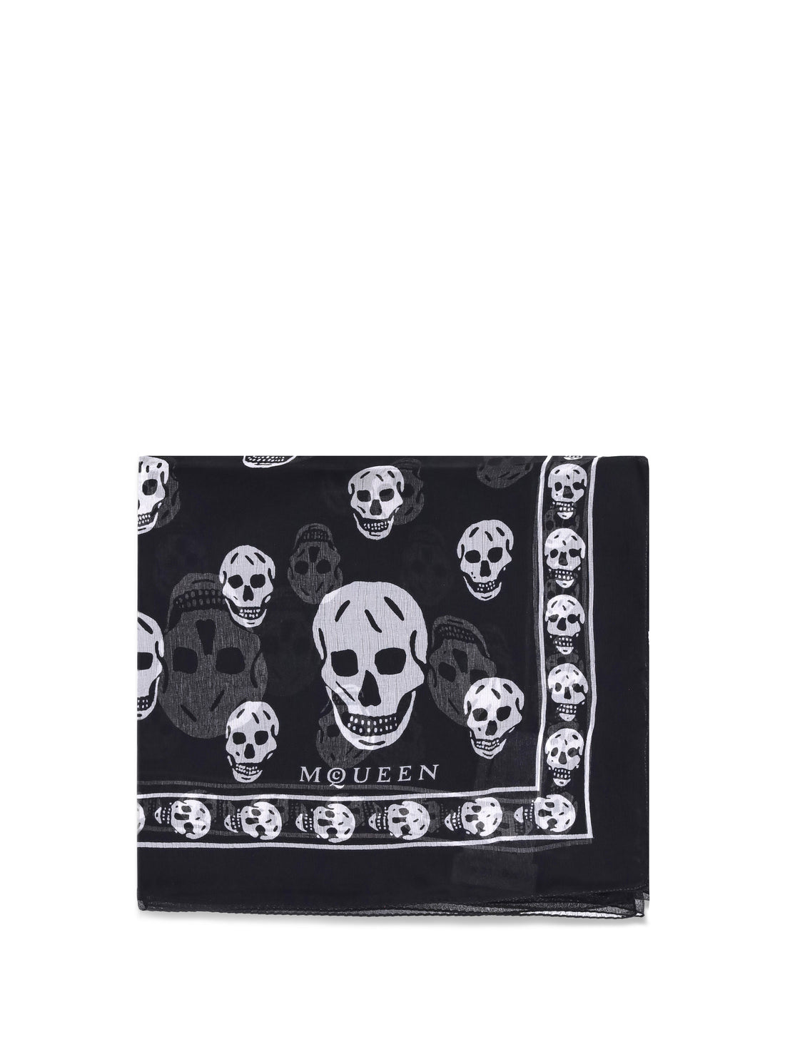 ALEXANDER MCQUEEN OS silk skull scarf
