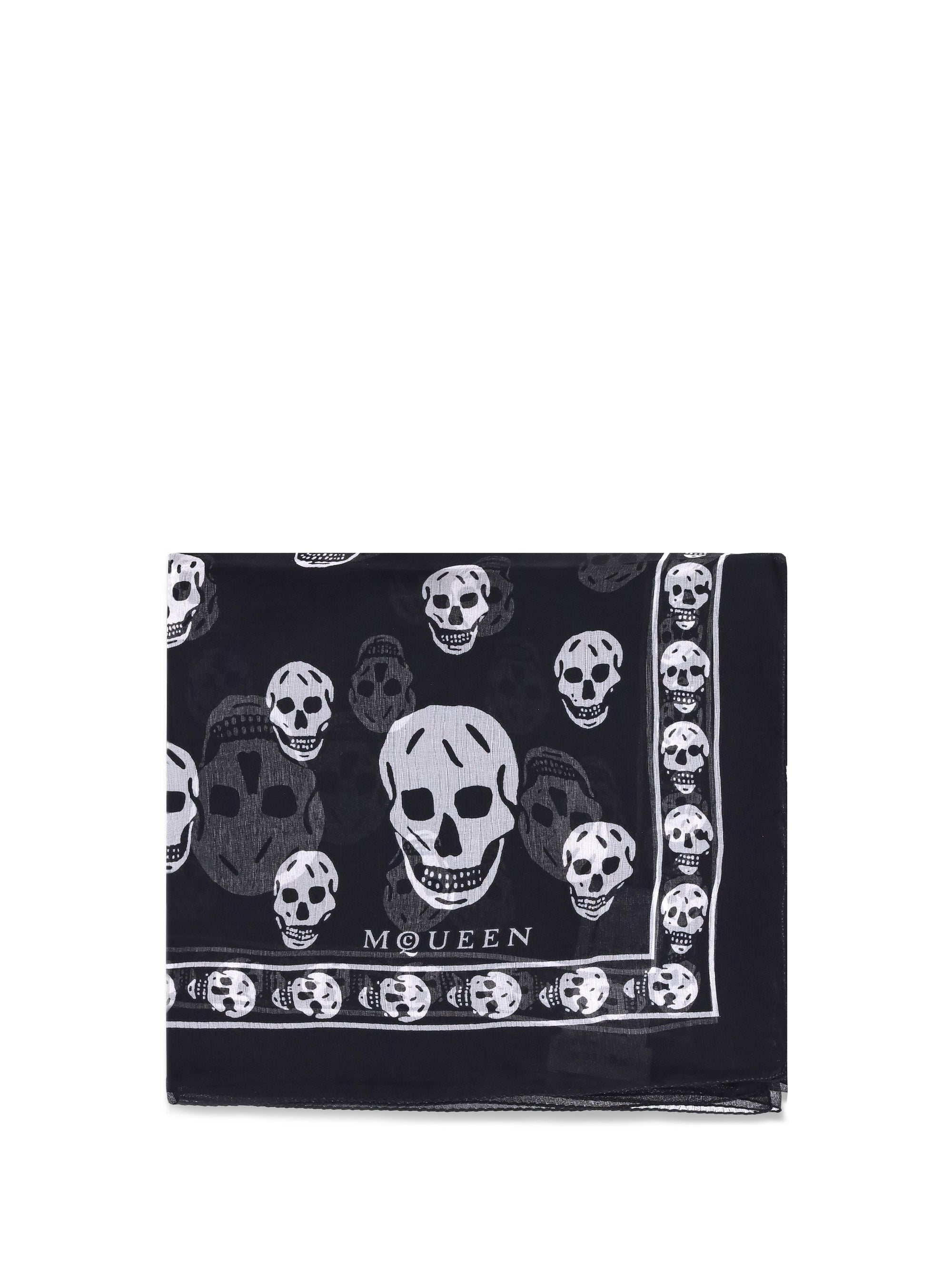 ALEXANDER MCQUEEN OS silk skull scarf