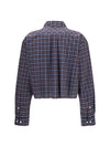 checked embroidered shirt