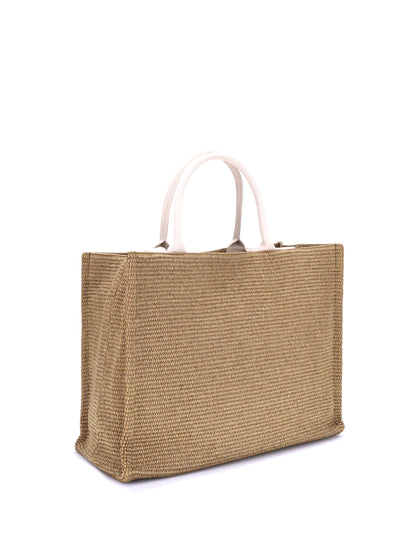 MARNI OS raffia-effect tote bag