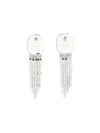 silver crystal drop earrings