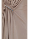 long chiffon dress with crystal detail