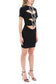 mini cut-out dress with applied anthur