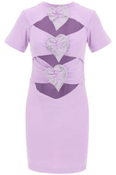 mini cut-out dress with applied anthur