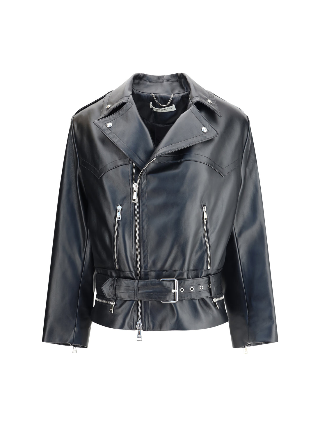 ALESSANDRA RICH 38 leather biker jacket 