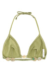 alva triangle bikini top in peau douce* fabric