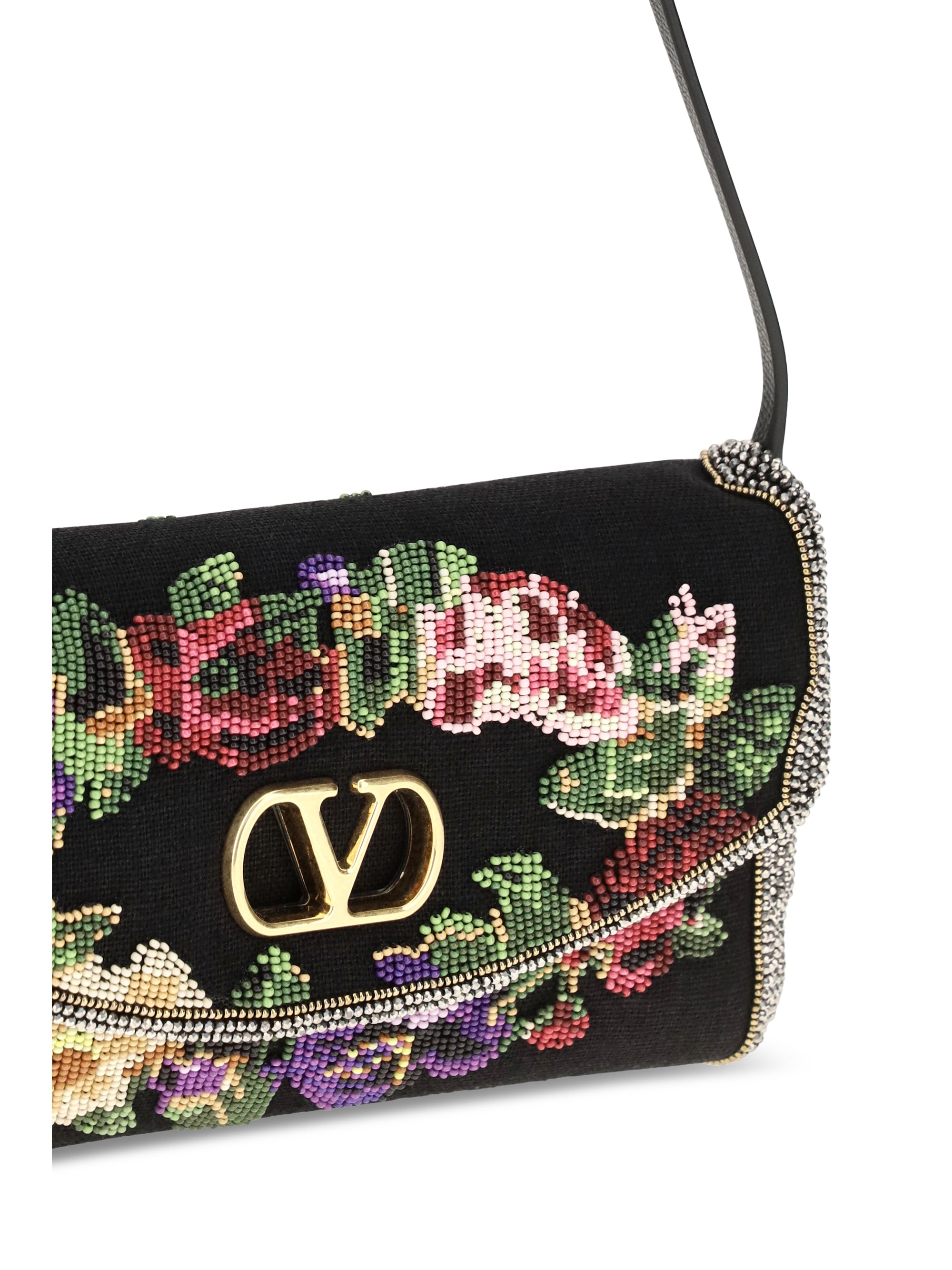 small devain embroidered shoulder bag