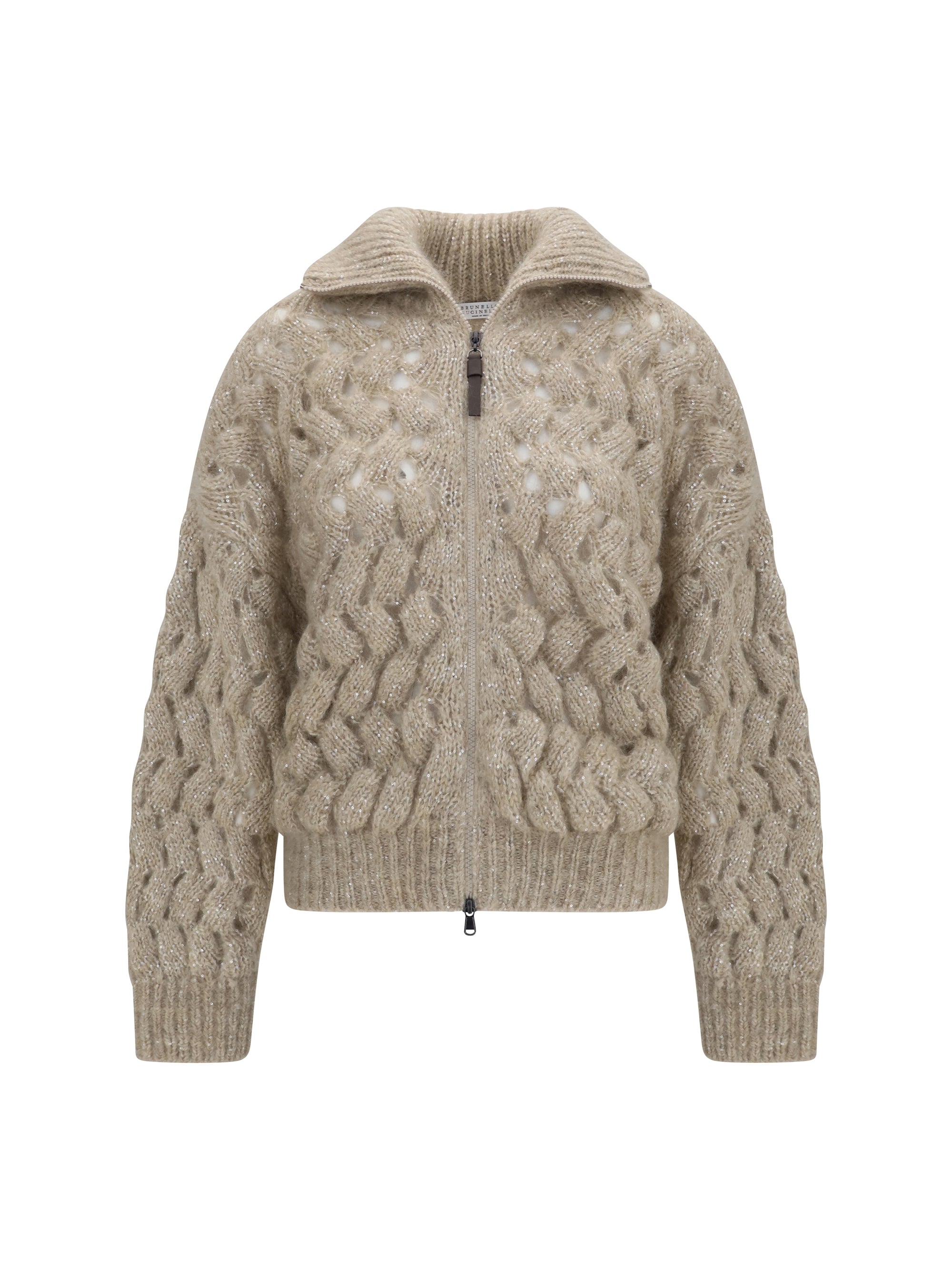 mohair and wool blend cardigan