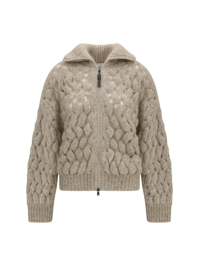 mohair and wool blend cardigan