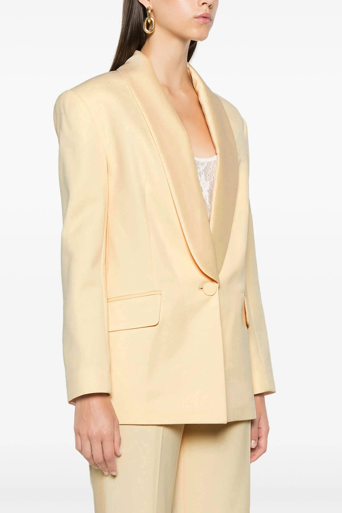ZIMMERMANN 1 illustration shawl tux jacket wool blend blazer