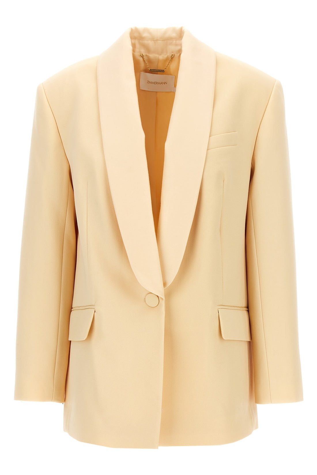 ZIMMERMANN 1 illustration shawl tux jacket wool blend blazer