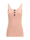 fitted henley tank top