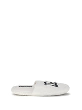 DOLCE & GABBANA L embroidered cotton terry slippers