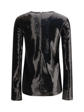 TOTEME L long-sleeved sequin top