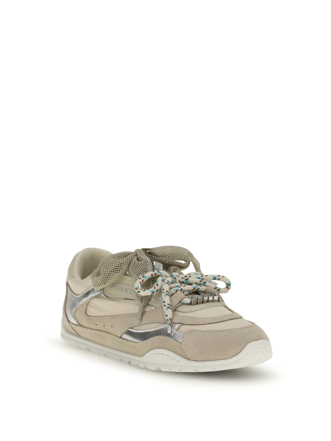 PINKO 36 yulia sneakers in suede with nylon inserts