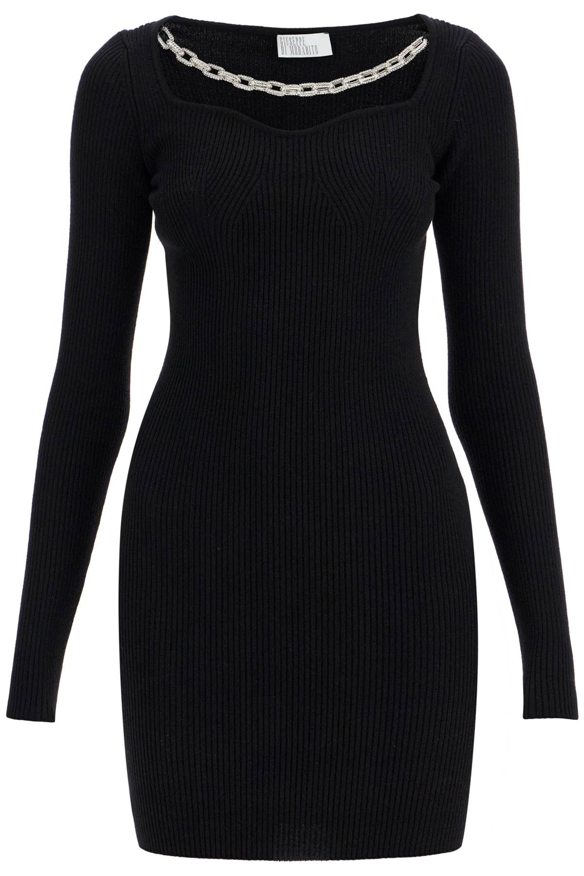 'knit dress with chain detail