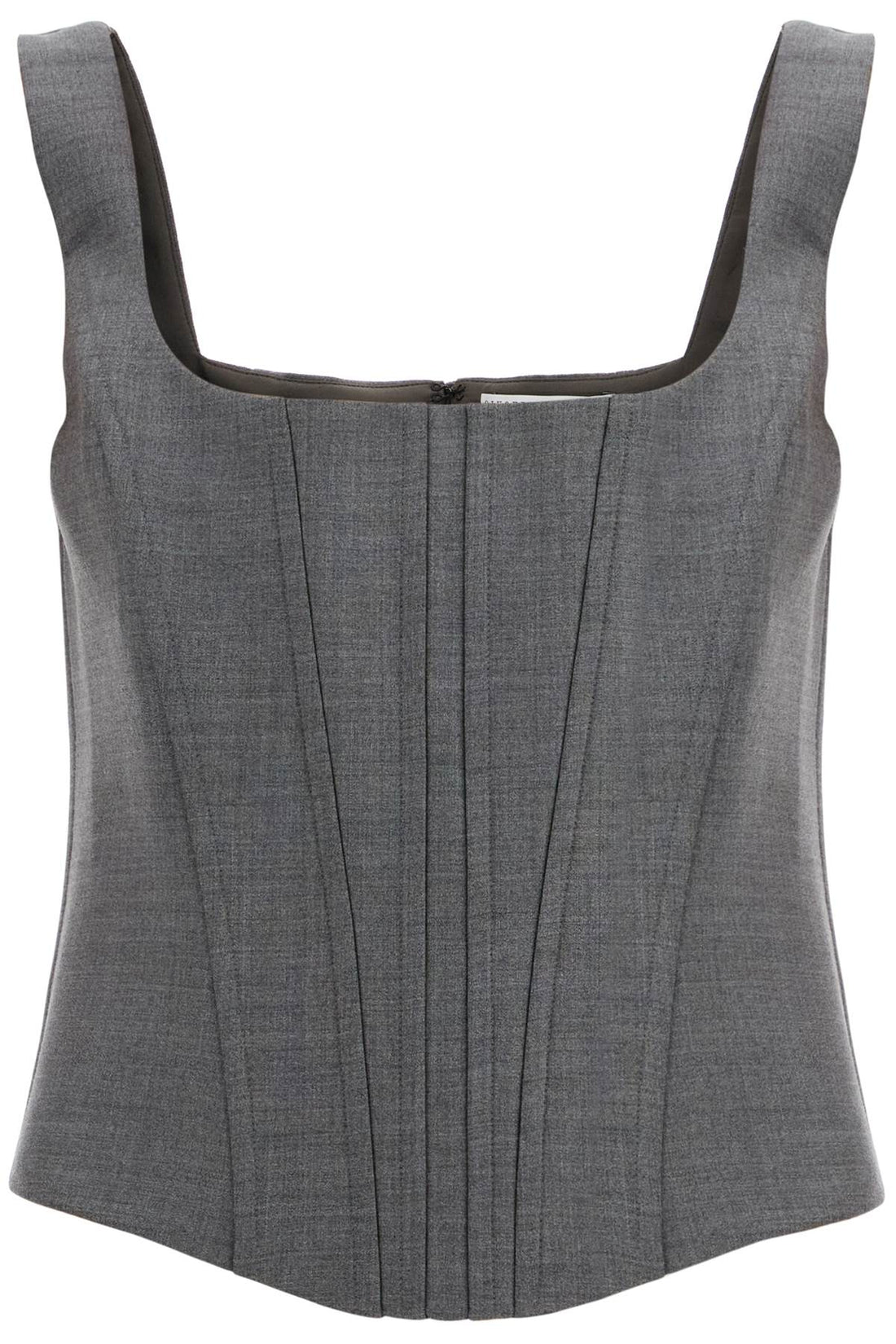 stretch wool corset top with nine words