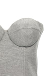 viscose blend cropped bustier top