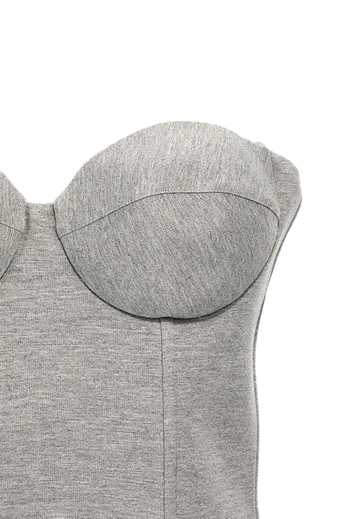 viscose blend cropped bustier top