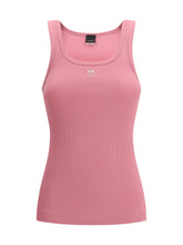 PINKO M ribbed tank top with love birds logo