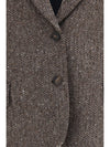 single-breasted virgin wool blend jacket