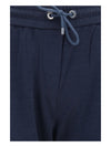 drawstring pants in cotton and silk blend