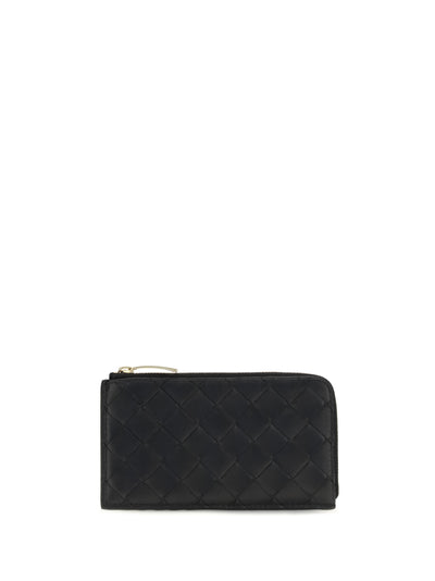 intrecciato zip card holder