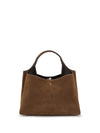 suede handbag