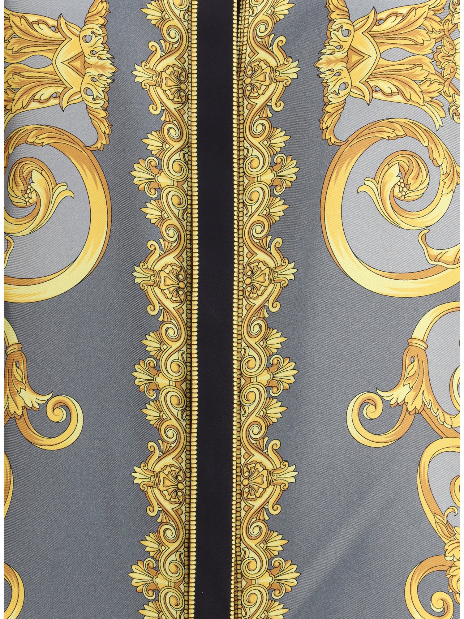 VERSACE 44 silk cheetah foulard shirt