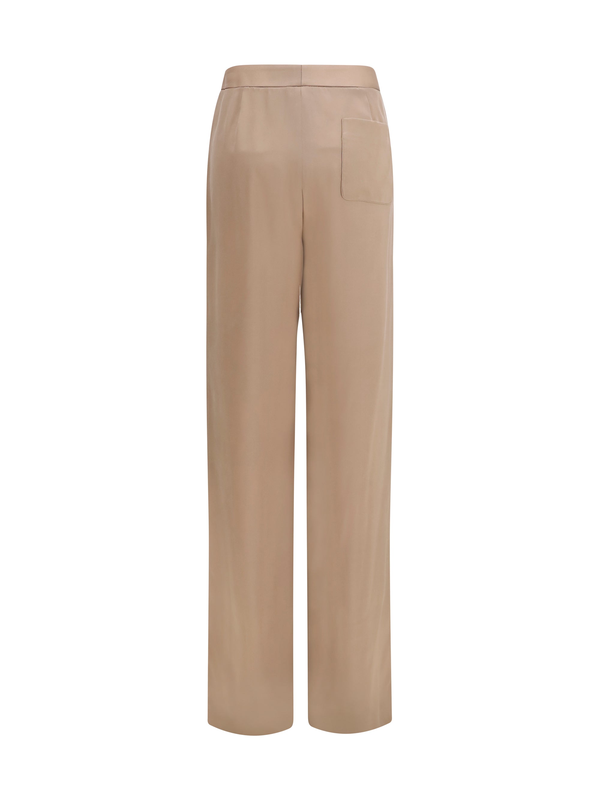 straight silk pants