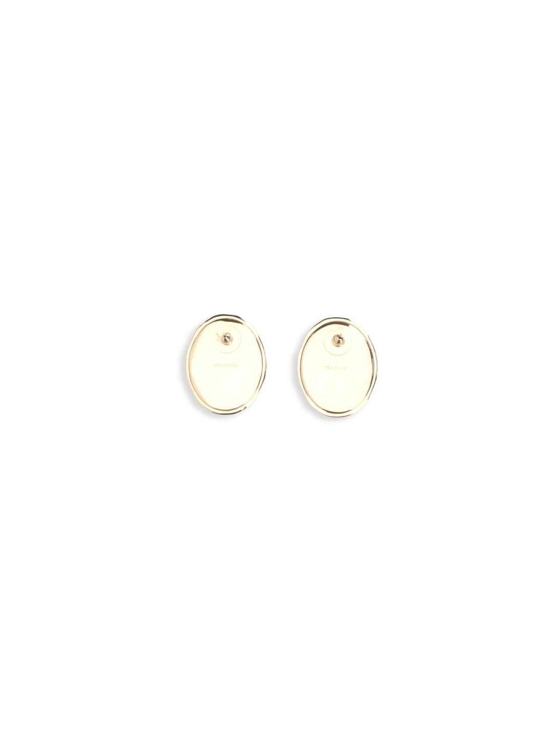 SELF-PORTRAIT OS hammered gold earrings