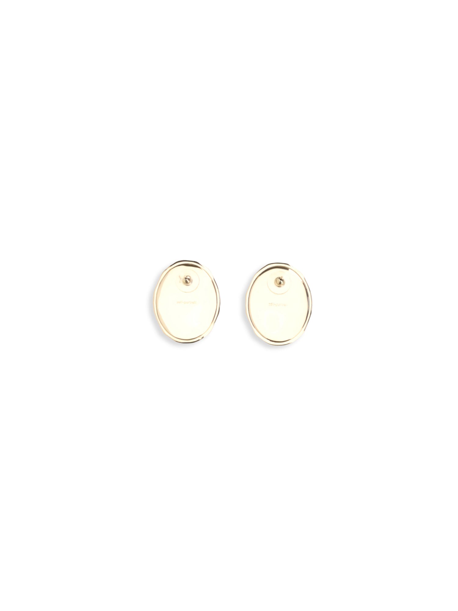 SELF-PORTRAIT OS hammered gold earrings