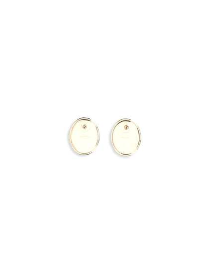 SELF-PORTRAIT OS hammered gold earrings