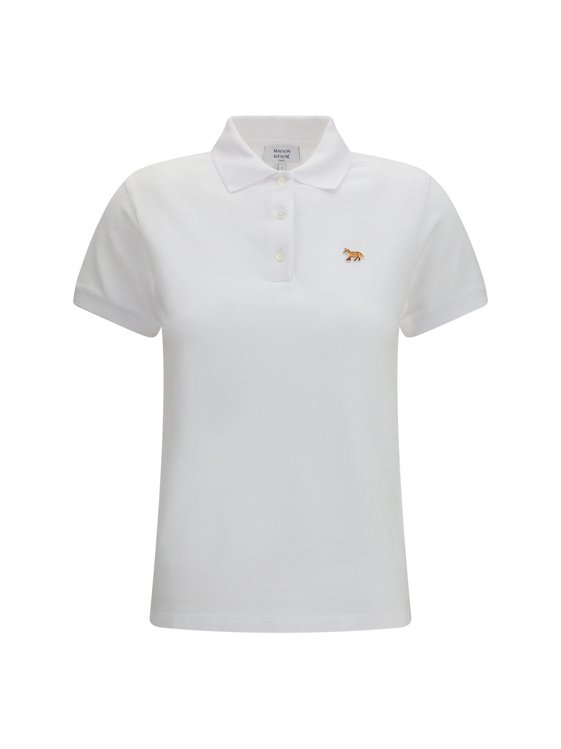 MAISON KITSUNÉ L fox embroidered polo shirt