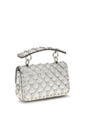 rockstud handbag in laminated leather