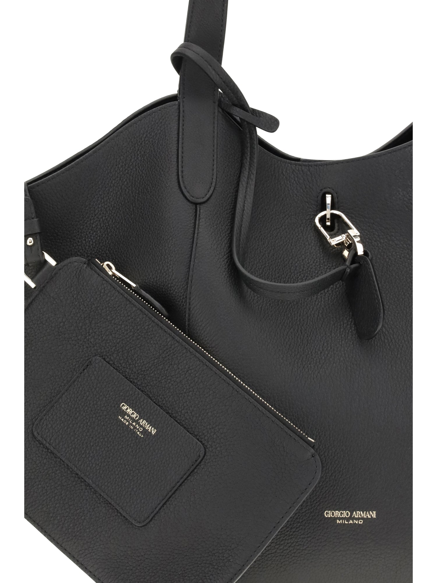 GIORGIO ARMANI OS medium suede shoulder bag