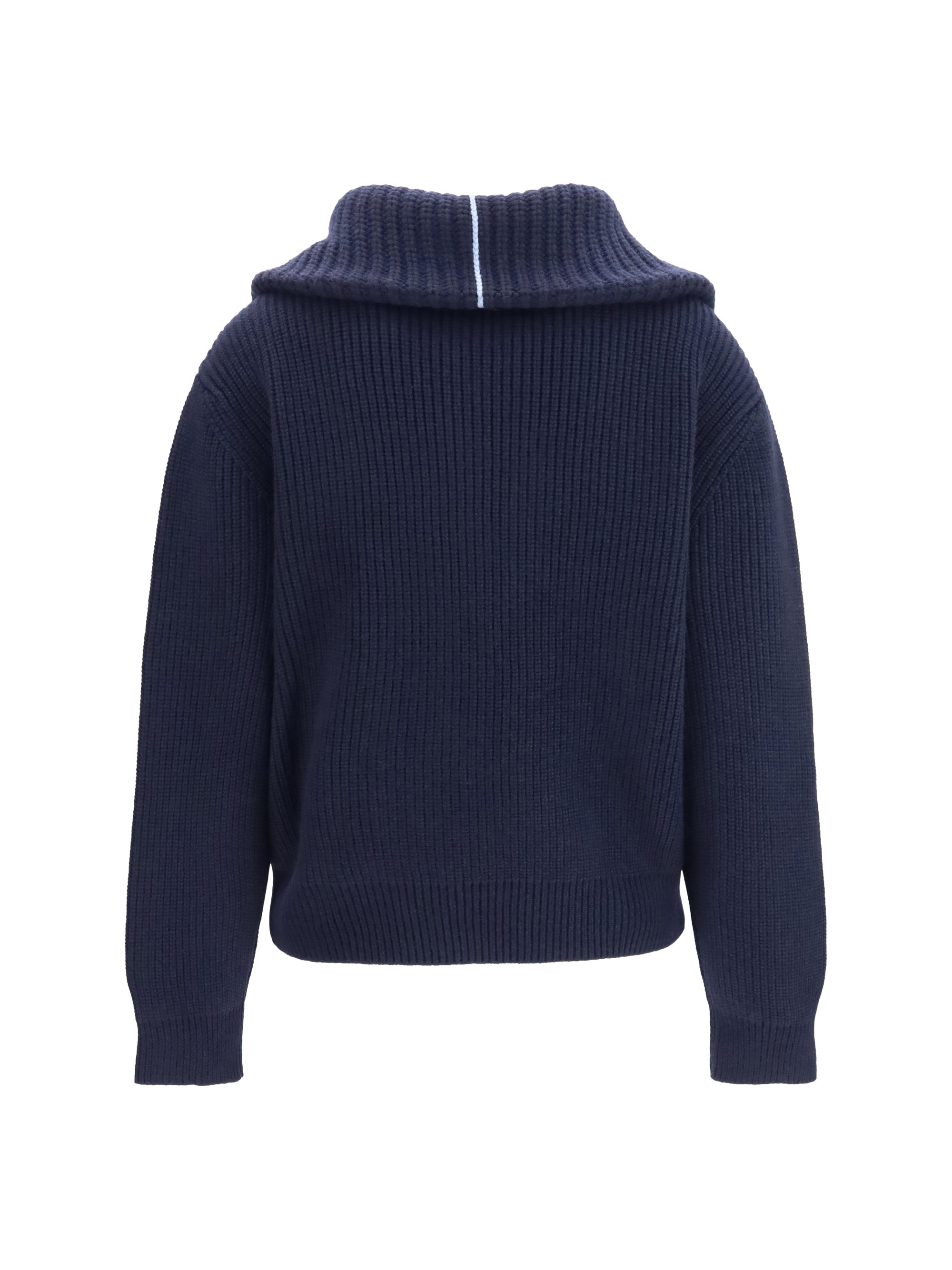 cashmere high-neck zip sweater