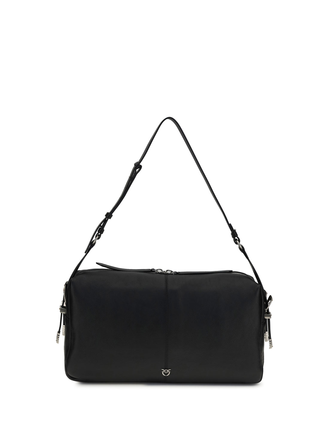 PINKO OS large keeper shoulder bag in new biker leather